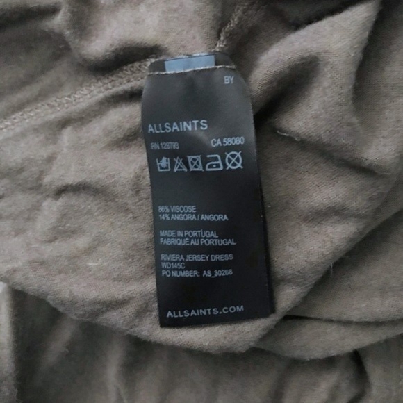 All Saints Riviera Tavi Ruched Jersey Maxi Dress - Picture 3 of 5